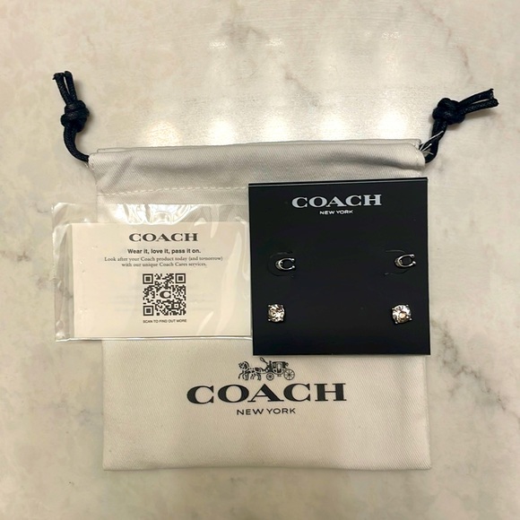 Coach Jewelry - NWT COACH Double Earring Set Silver Ready to Gift!
